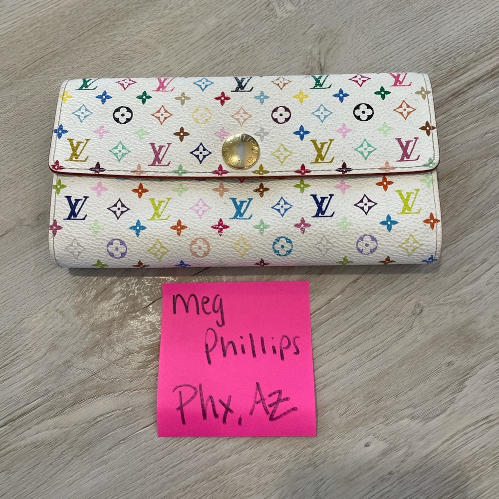 Authentic Louis Vuitton Multicolor Sarah Wallet